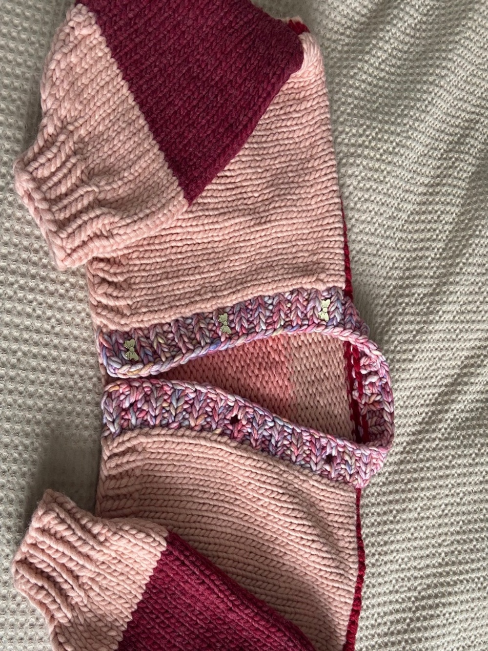 100% Wool hand knit cardigan